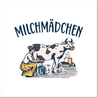 Milchmädchen Molkerei retro Posters and Art